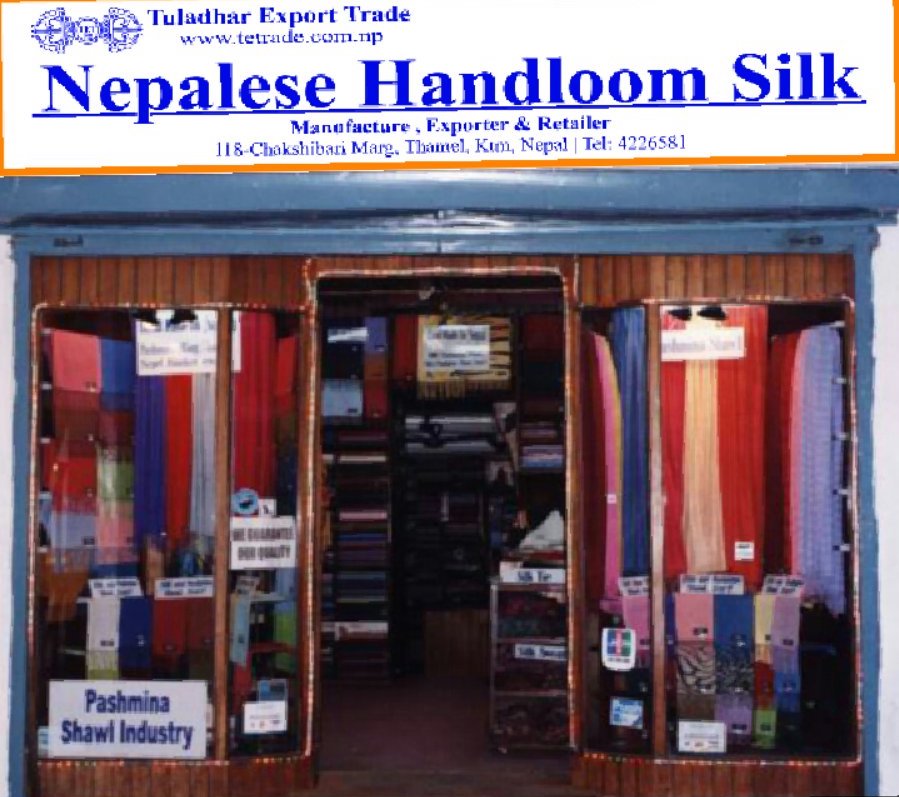 Nepalese Handloom Silk Showroom in Thamel
